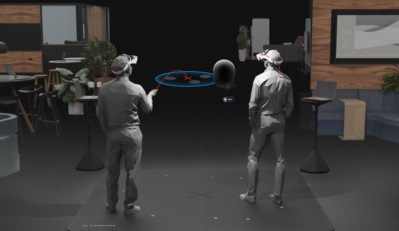 Campfire collaboration across digital and physical scenes.