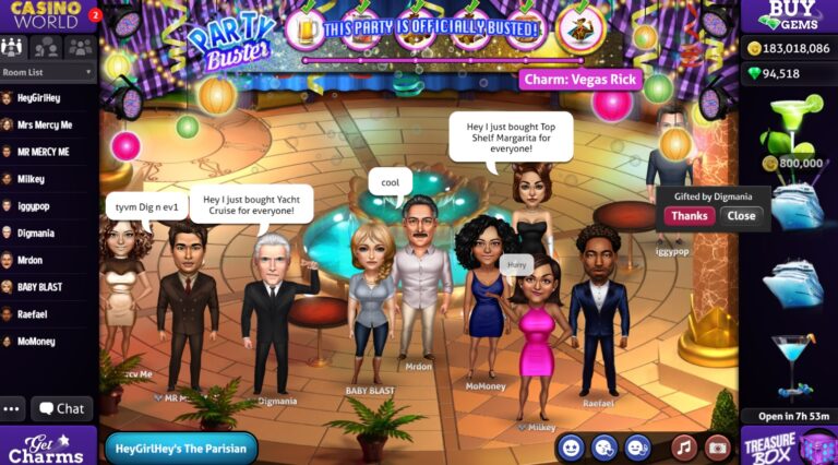 A party in Casino World