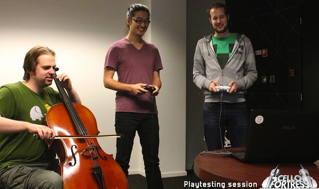 Cello Fortress playtesting photo