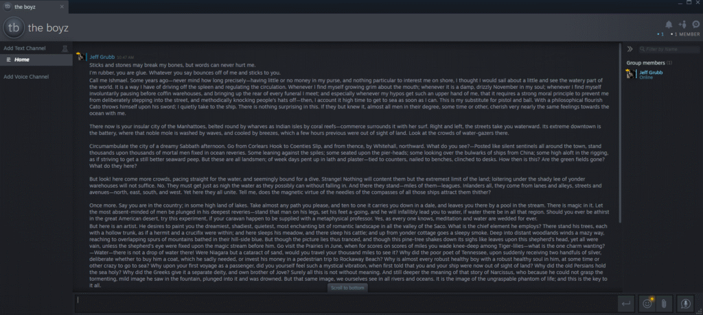 Steam chat.