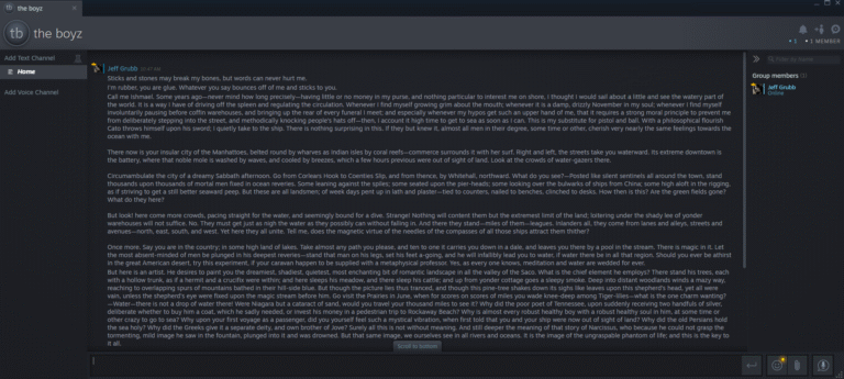 Steam chat.
