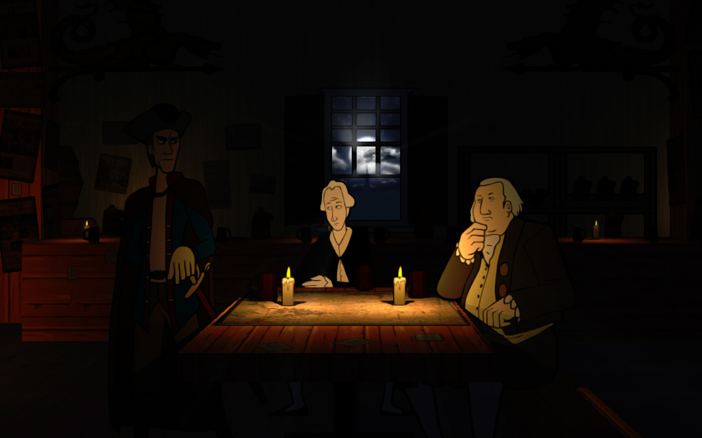 Children of Liberty looks a cartoon set during the Paul Revere's famous ride.