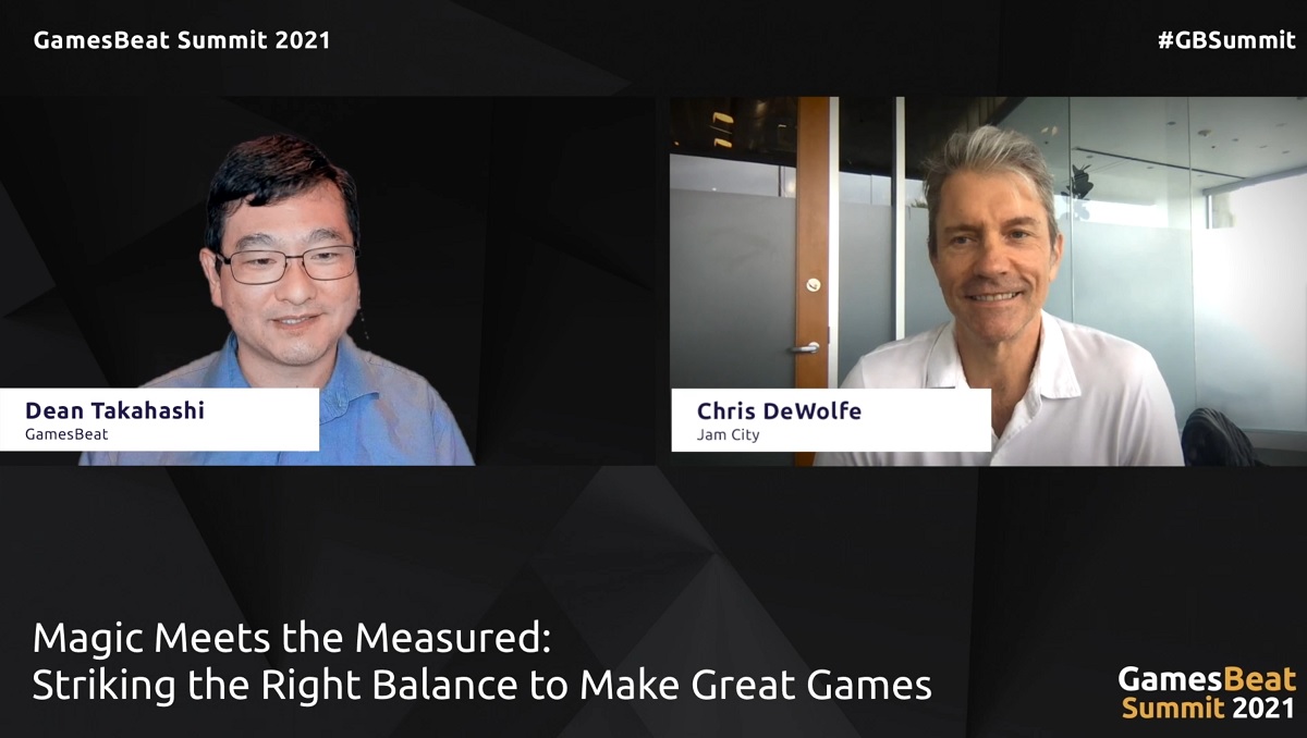 Chris DeWolfe, CEO of Jam City, talks with Dean Takahashi of GamesBeat.