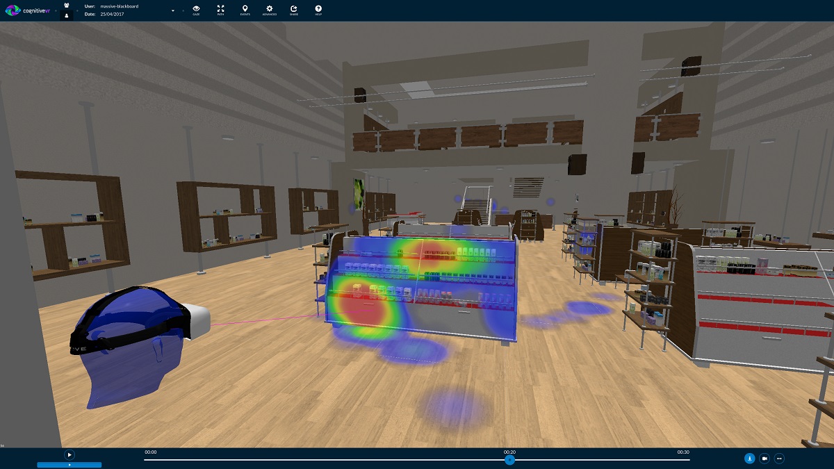 Cognitive3D can get analytics on where you're looking in VR.
