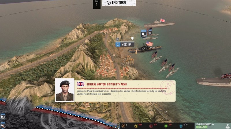 Leaving Sicily in Company of Heroes 3.