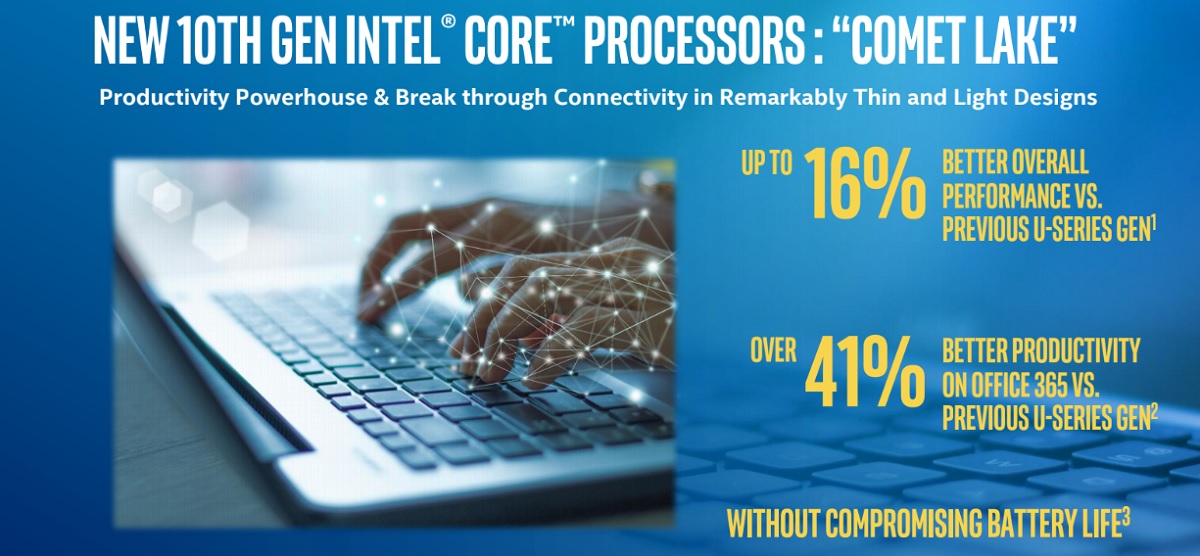 Intel's Comet Lake processors are for thin-and-light laptops.