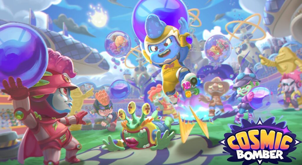 Cosmic Bomber is like a Web3 version of Bomberman.