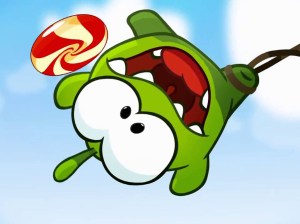 The Omnom character from Cut the Rope and Cut the Rope 2.