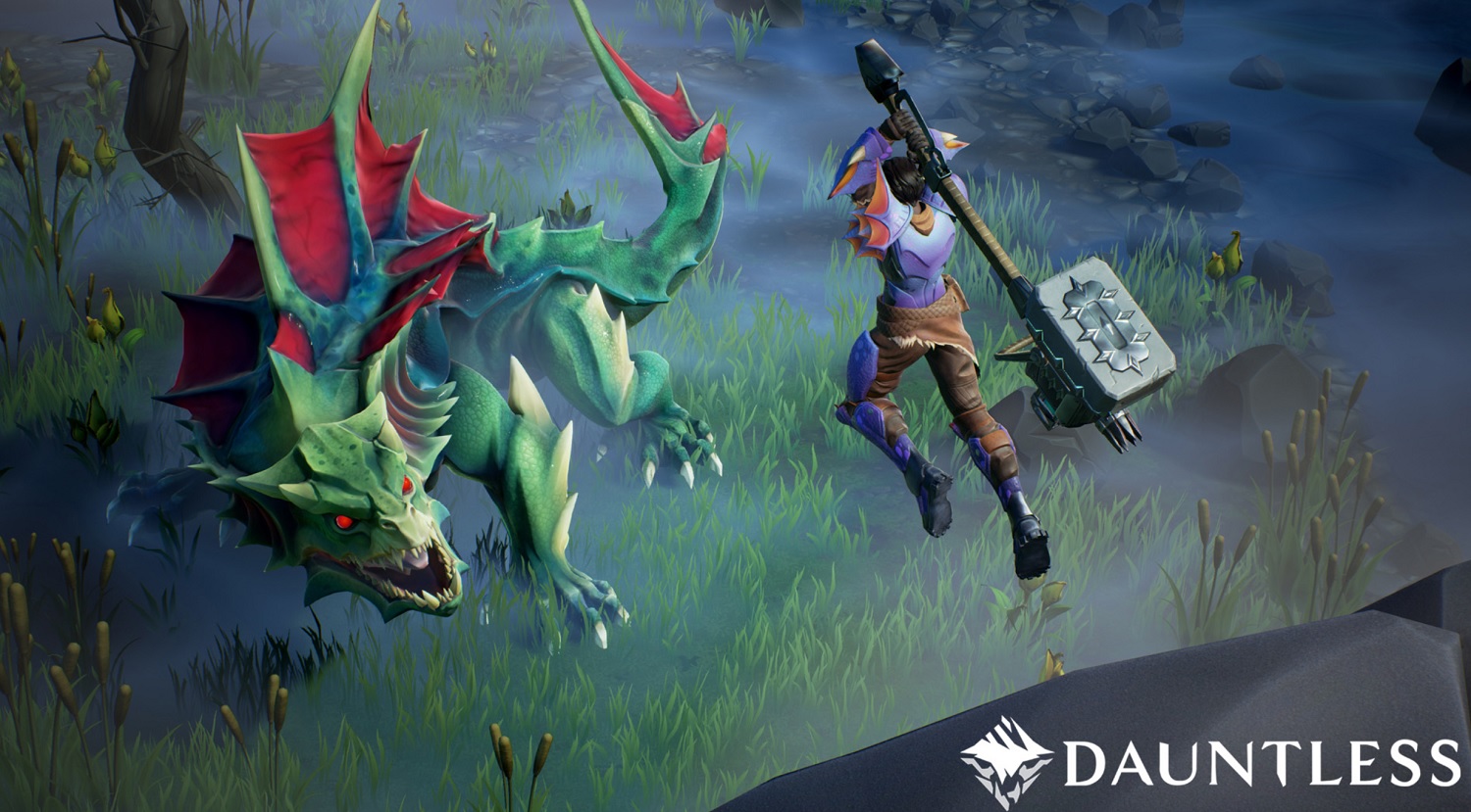 Fighting a Drask in Dauntless.