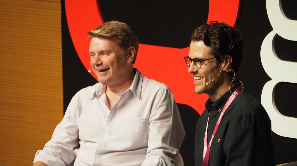 Dave Jones, creator of the original Grand Theft Auto, and Robert Purchese of Eurogamer.