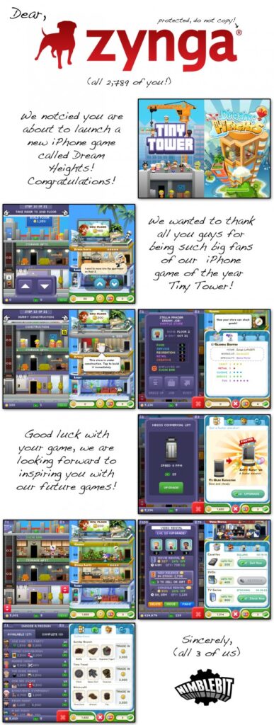 Tiny Tower devs are happy to inspire Zynga’s new game, Dream Heights (image)
