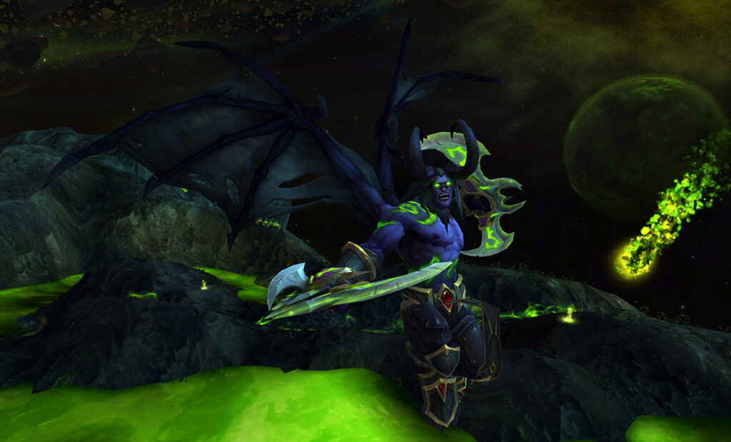 World of Warcraft demon hunter male attack