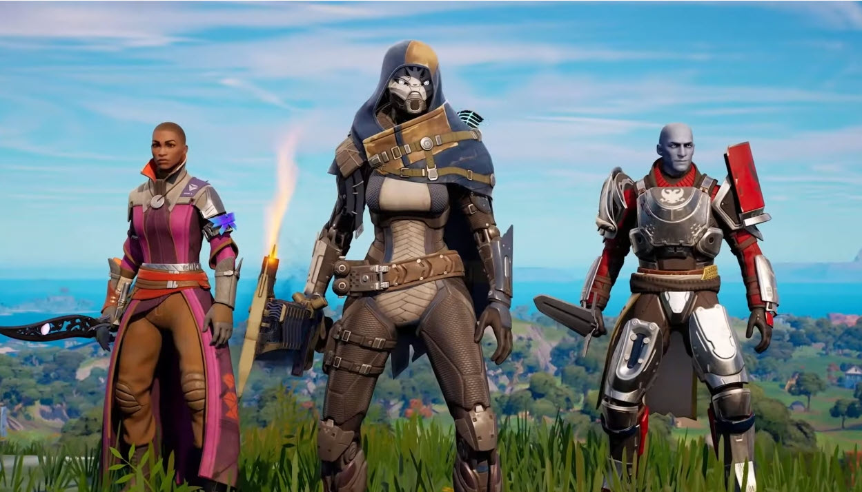 Destiny skins in Fortnite.