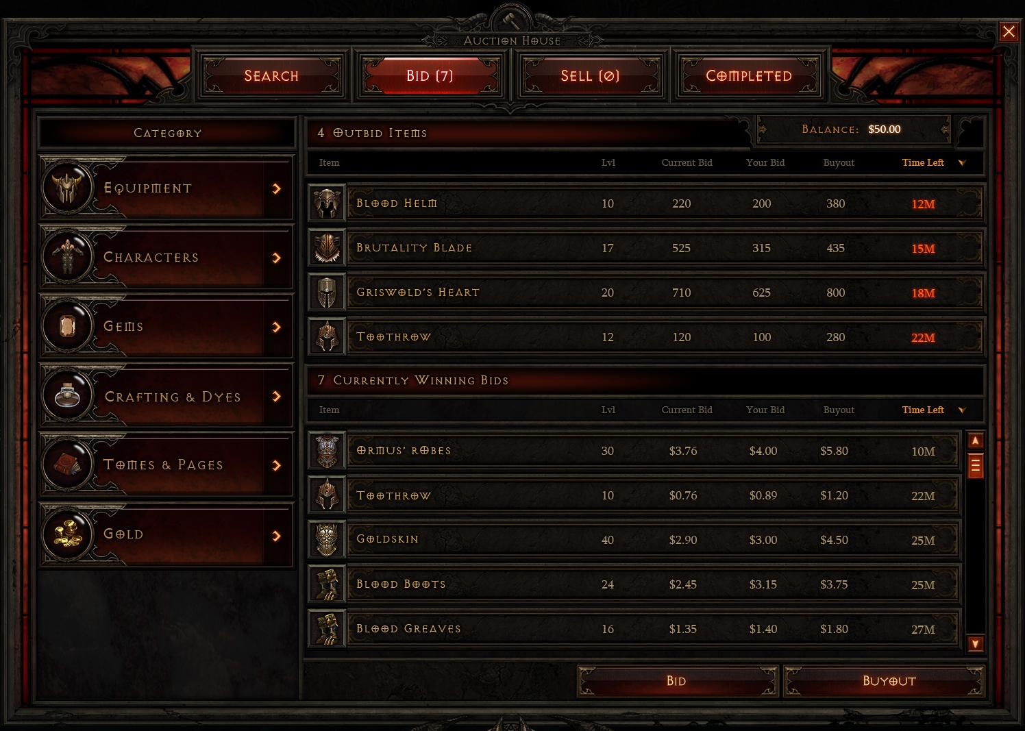 Diablo III auction house