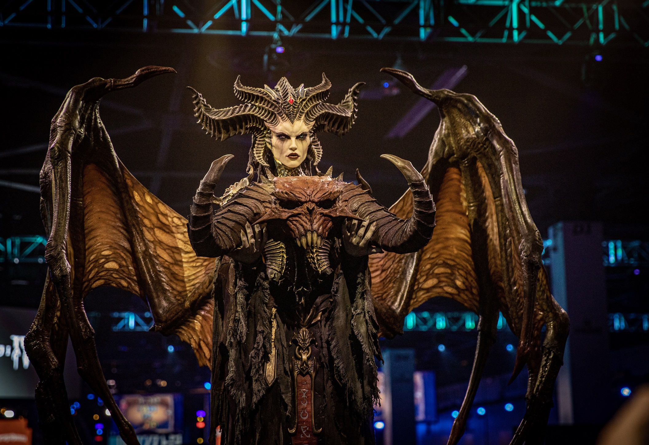 A statue of Diablo IV's Lillith from BlizzCon 2019.