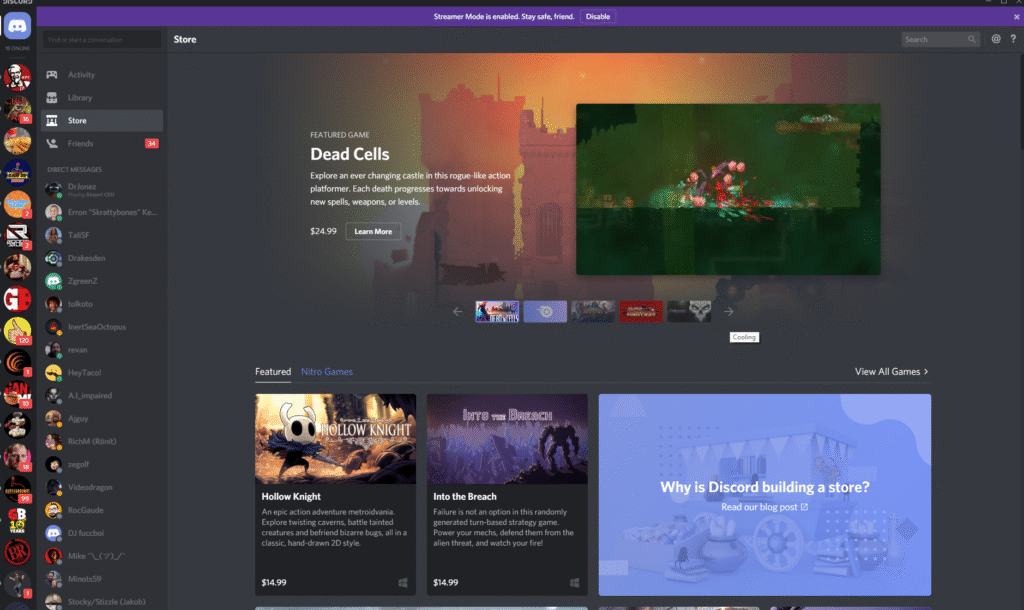 The Discord store.