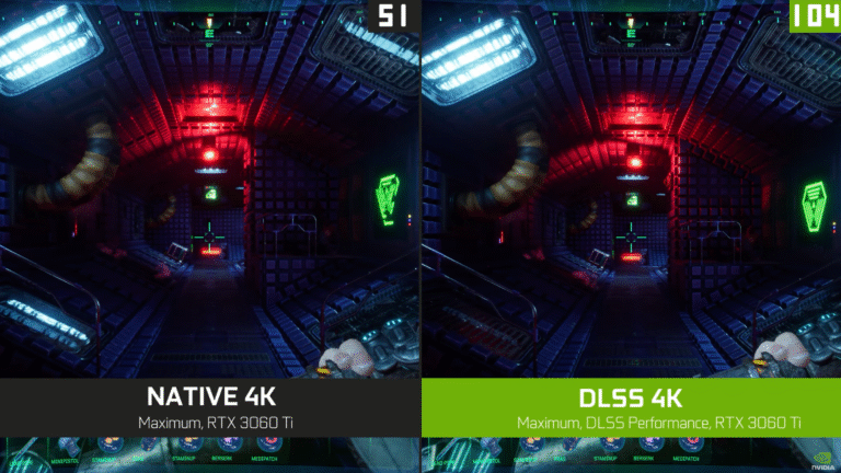 Nvidia's DLSS tech is boosting performance for the System Shock demo.