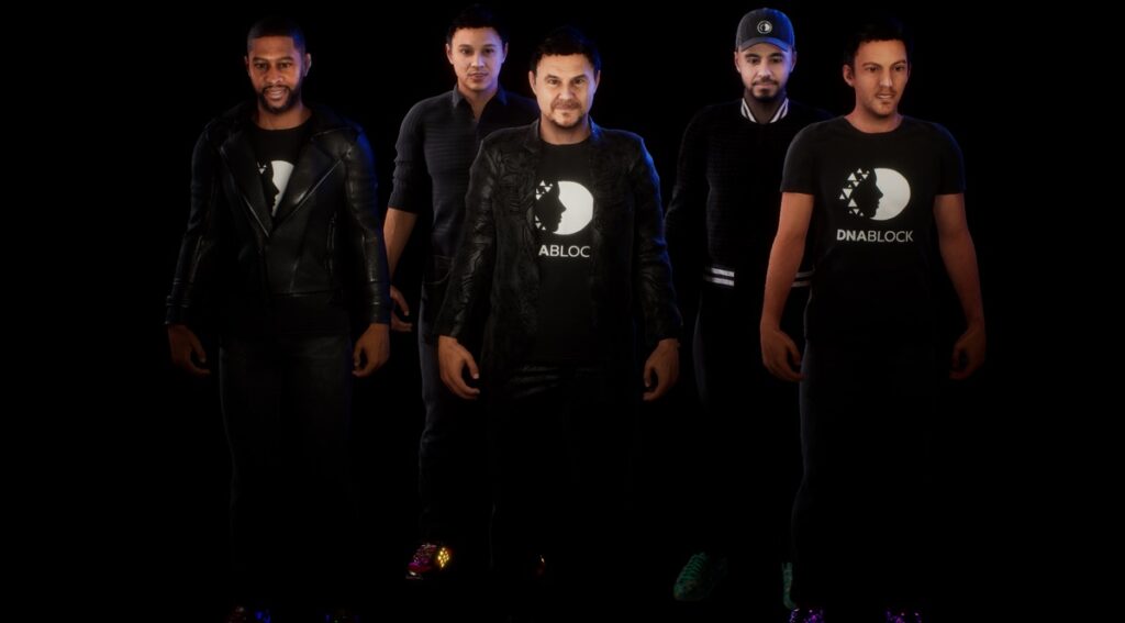 DNABlock's founders and investors in avatar form.