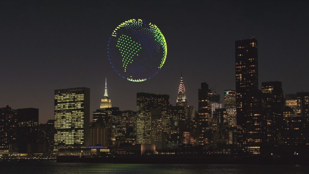 Drones above New York