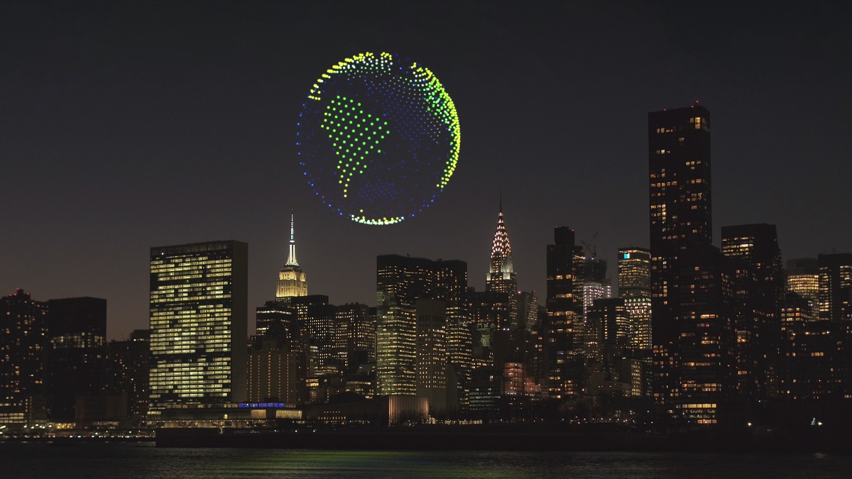 Drones above New York