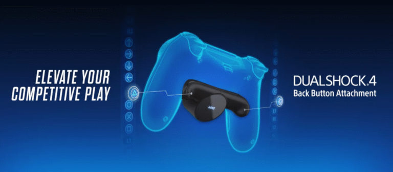 The DualShock 4 Back Button Attachment with two extra inputs and an OLED screen.