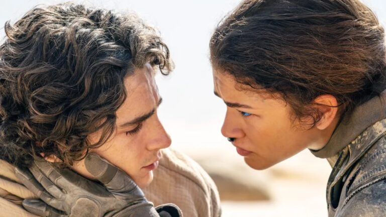 Paul Maud'dib Atreides and Chani in Dune: Part 2.
