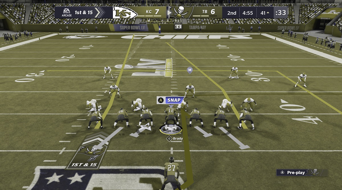 EA's accessible screen view in Madden NFL.