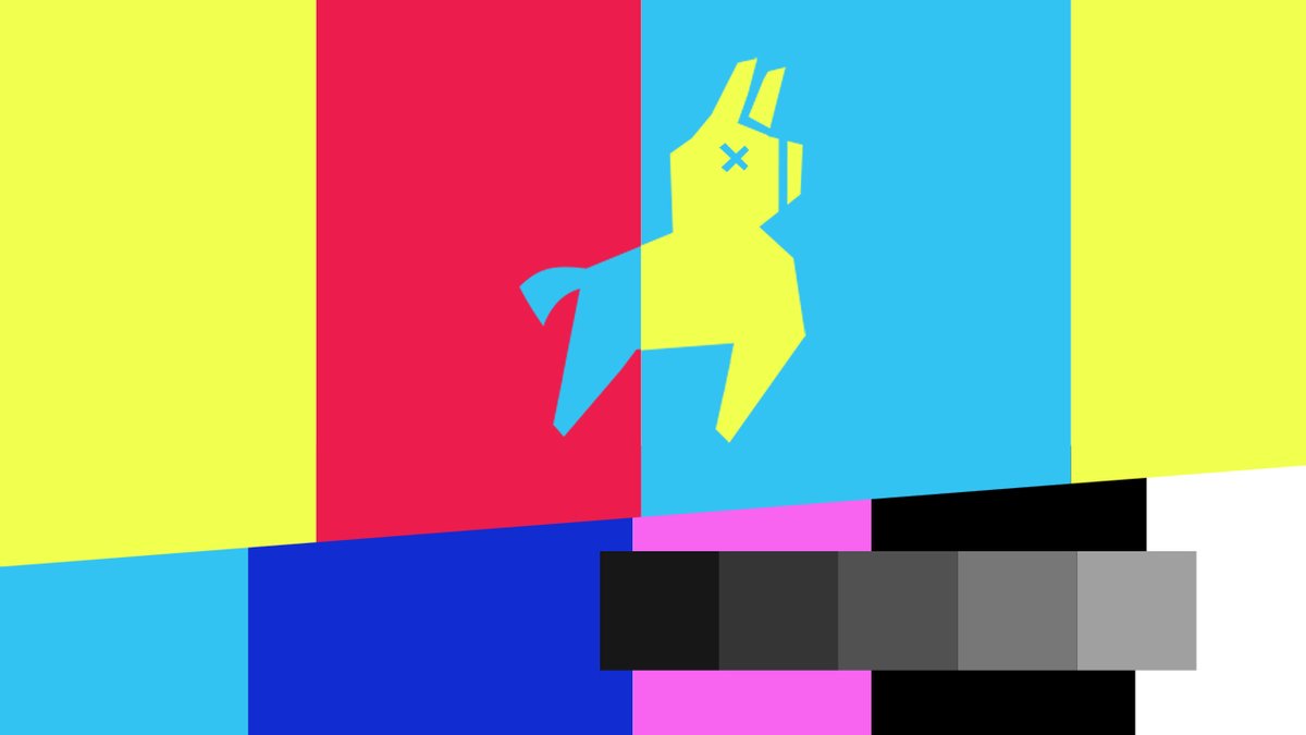 This is the image that will appear on all real-world TVs when Fortnite destroys civilization.