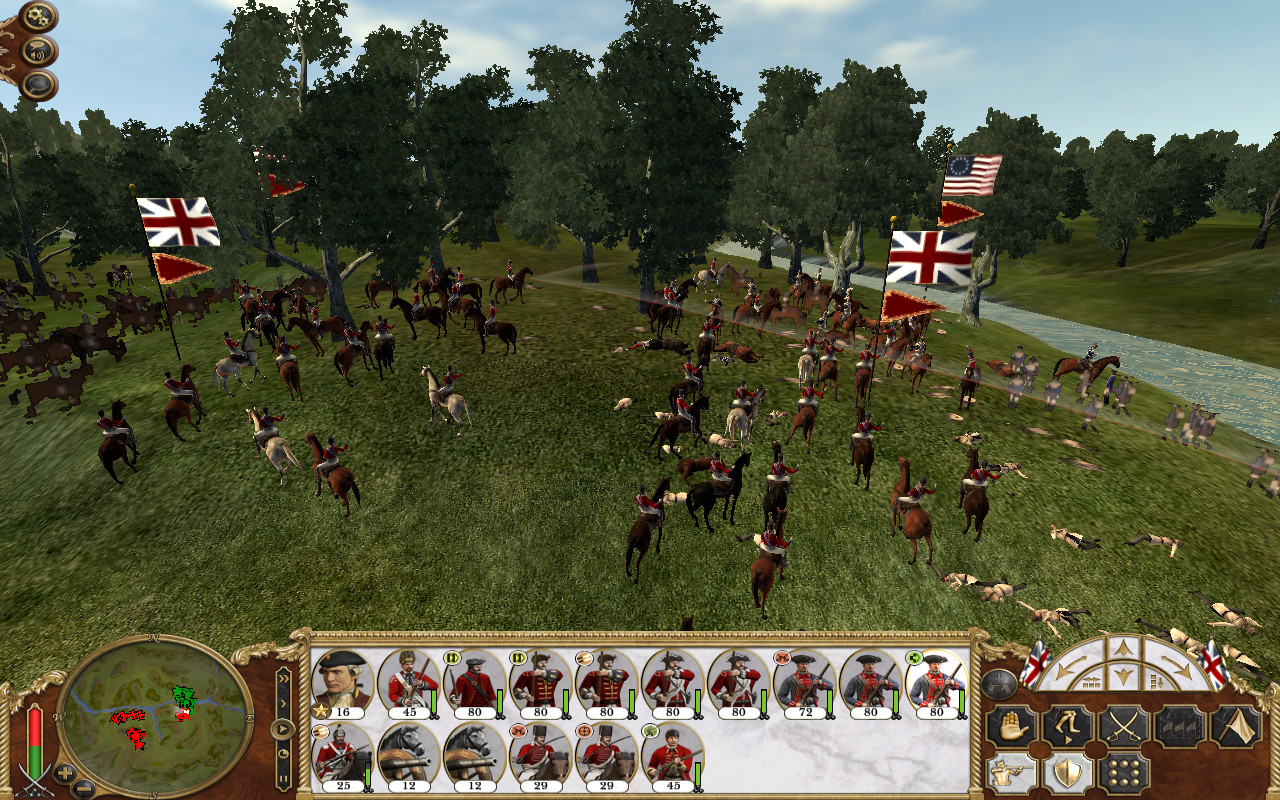 You can lead the United States to victory against the Red Coats in Empire: Total War.