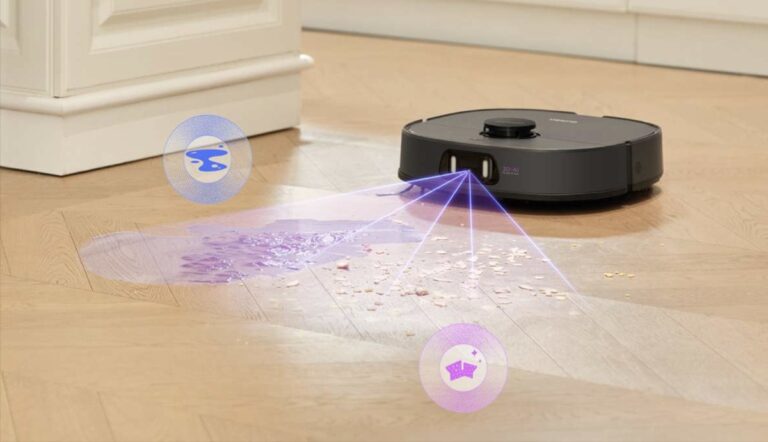 Eureka's robotic vacuum can detect wet messes.