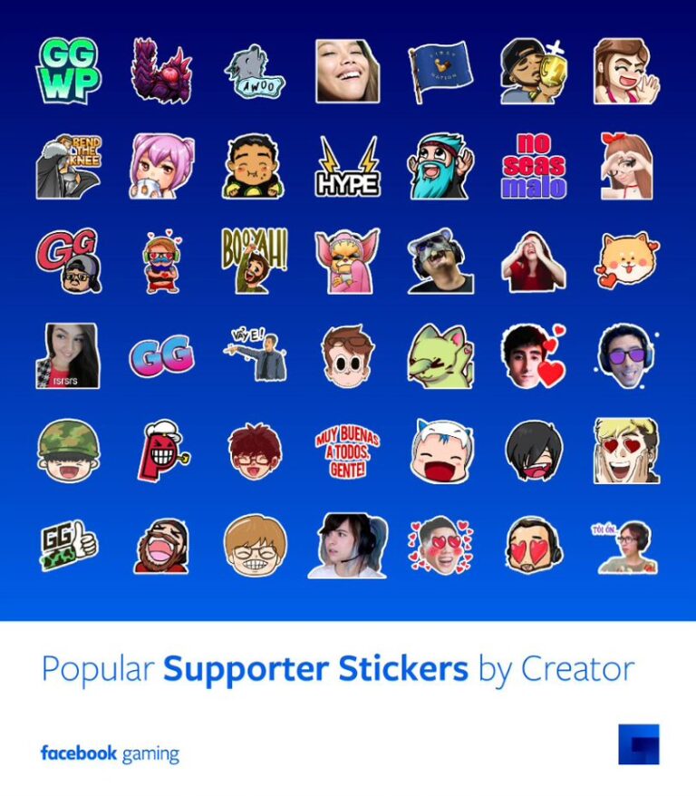Facebook's new stickers.
