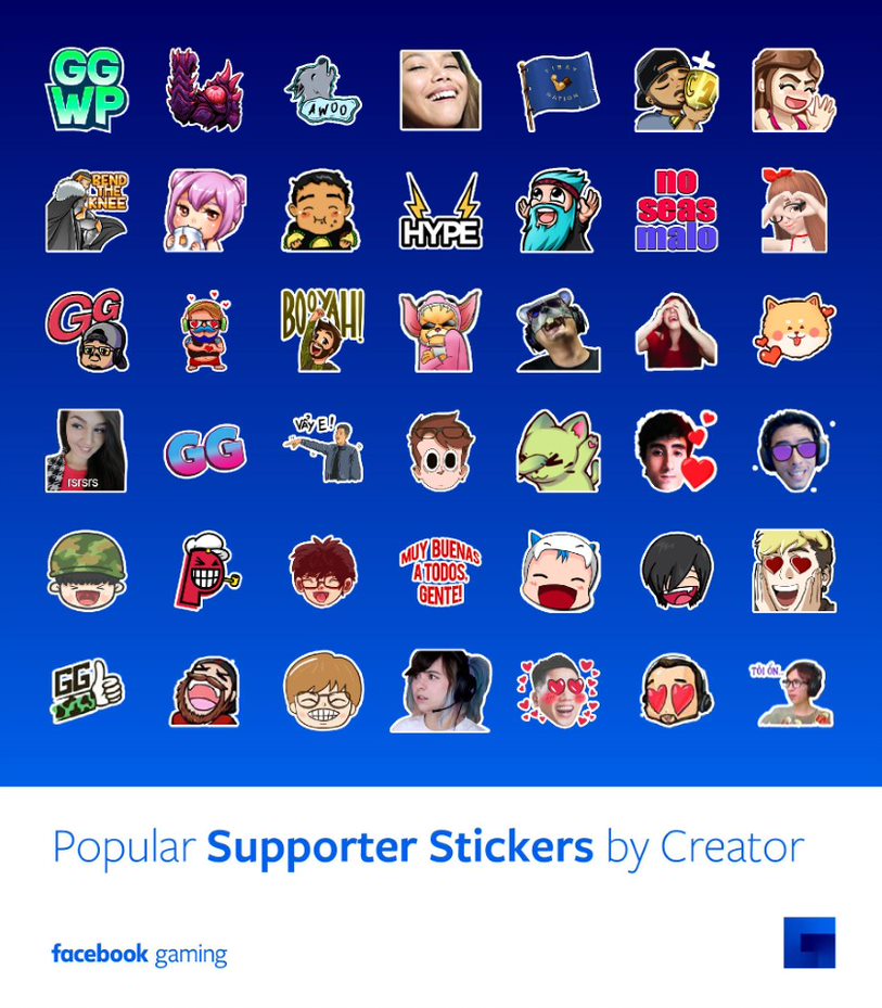 Facebook's new stickers.