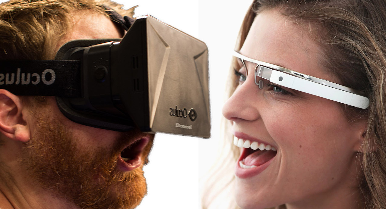 Google Glass vs. Oculus Rift.