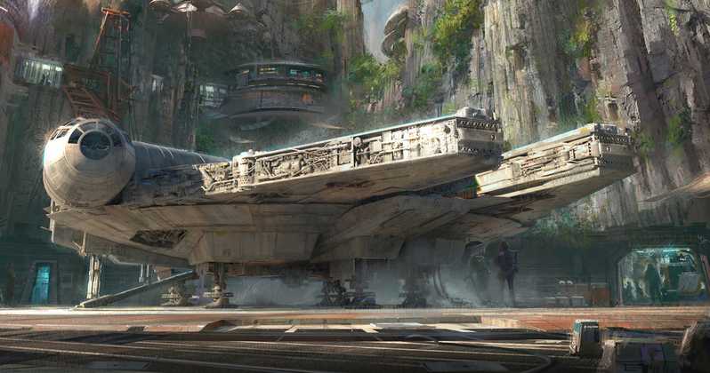 The Falcon itself will be parked outside of the ride.