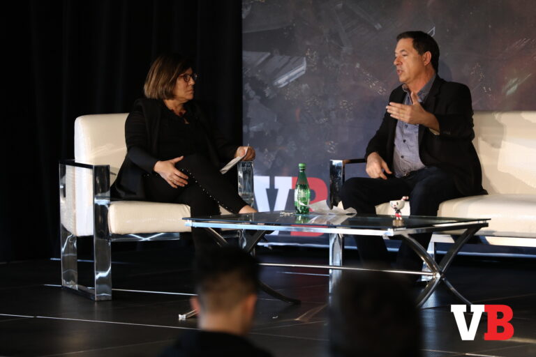Perrin Kaplan (left) and Brian Fargo (right).