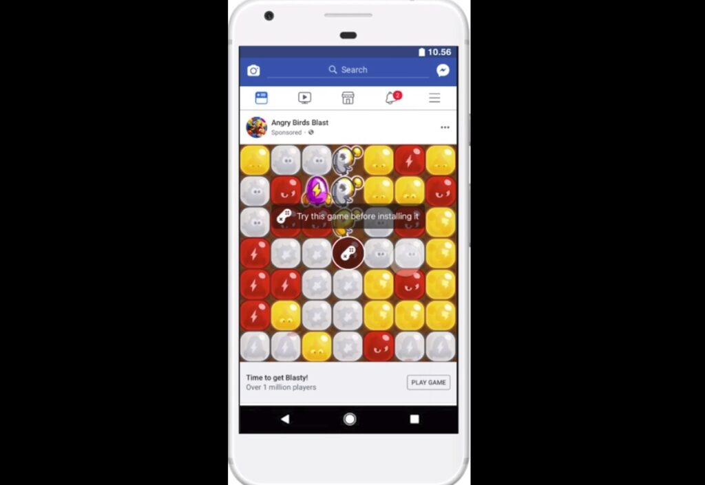 Facebook's playable ads.