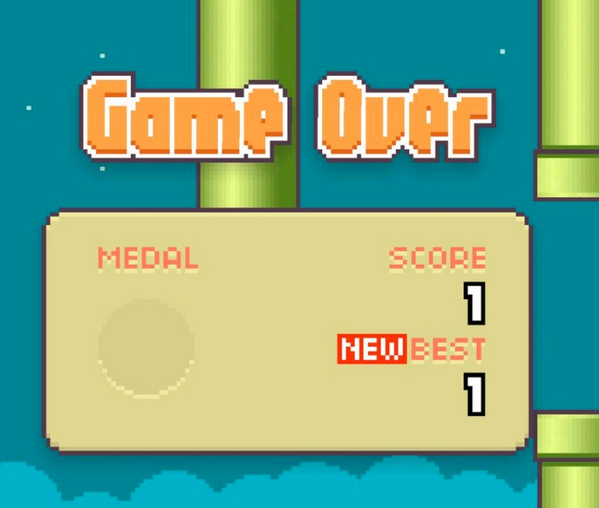 Flappy Bird game over