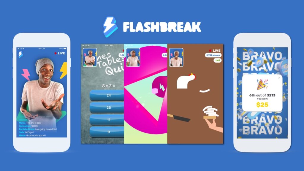 Flashbreak is giving real money rewards for live game competitions.