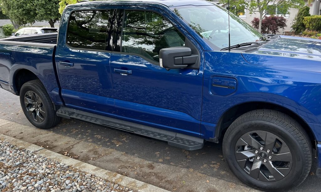 The Ford F-150 Lightning is a big truck.