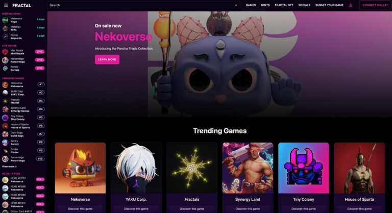 Fractal has a marketplace for gaming NFTs.