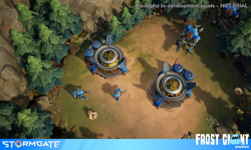 Frost Giant Games showed early gameplay for humans in Stormgate.