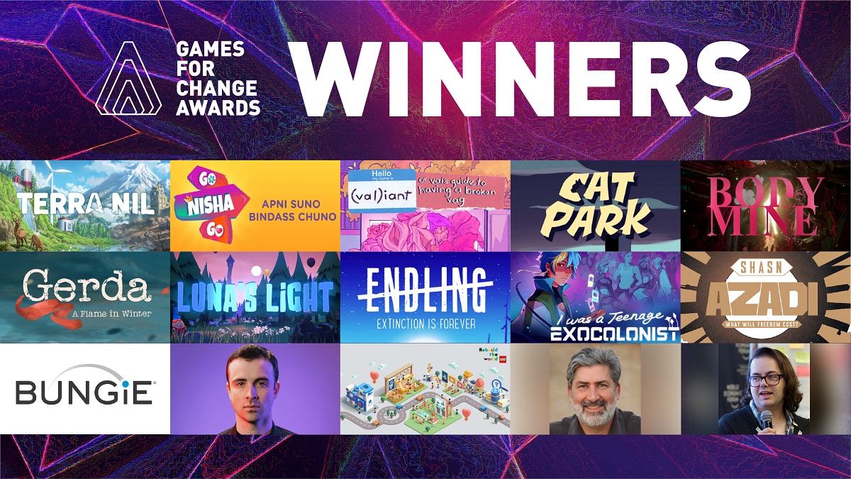 Winners of the 2023 Games for Change Awards.
