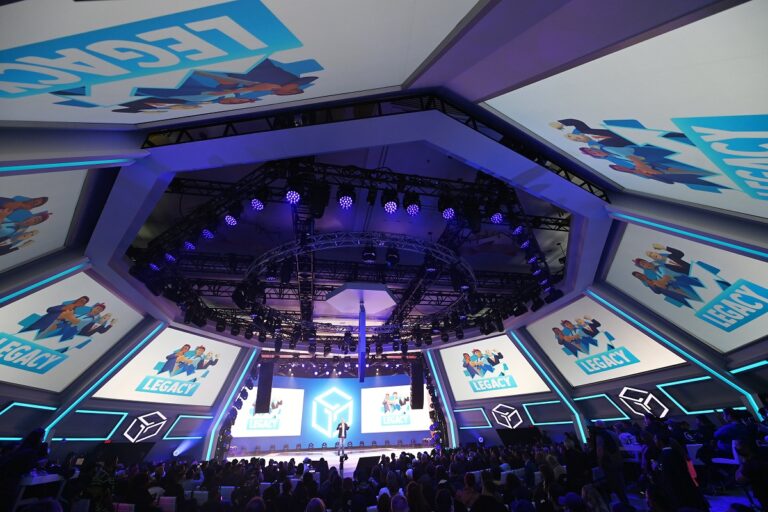 Peter Molyneux unveils Legacy at the Galaverse in Las Vegas.