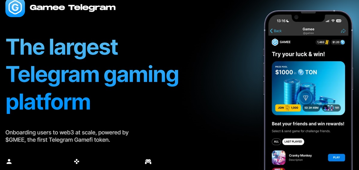 Gamee's Telegram platform.
