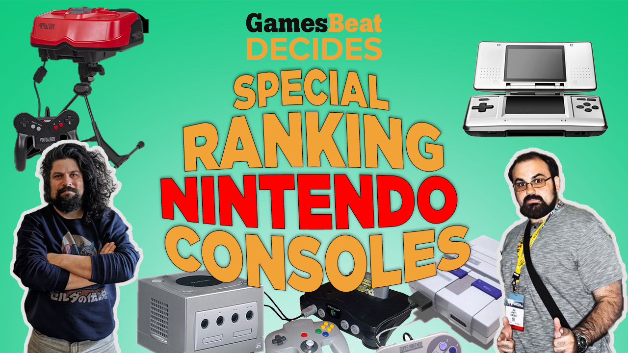 GamesBeat ranks Nintendo consoles.