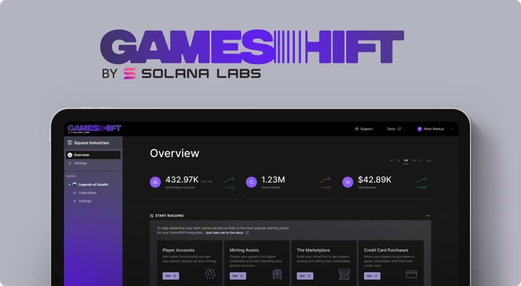 GameShift makes it easy to make games on the Solana blockchain.