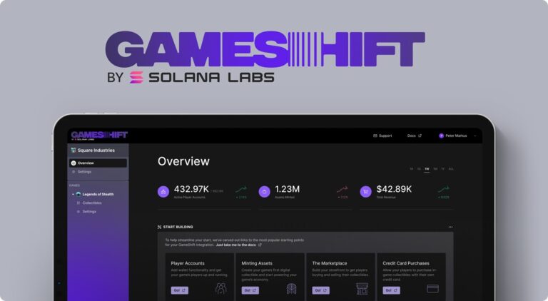 GameShift makes it easy to make games on the Solana blockchain.