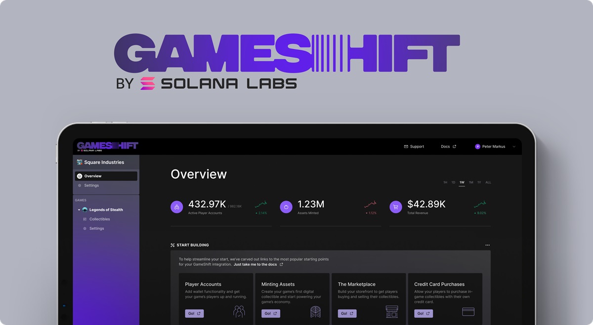 GameShift makes it easy to make games on the Solana blockchain.