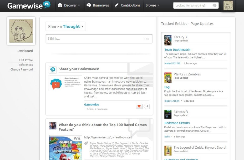 Gamewise connects gamers with a social experience and a reference tool