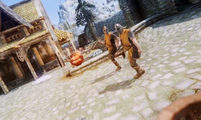 Skyrim's Gangnam Style guards